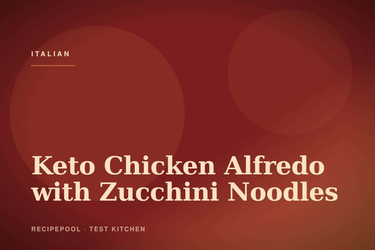 Keto chicken Alfredo with zucchini noodles in a creamy Parmesan sauce