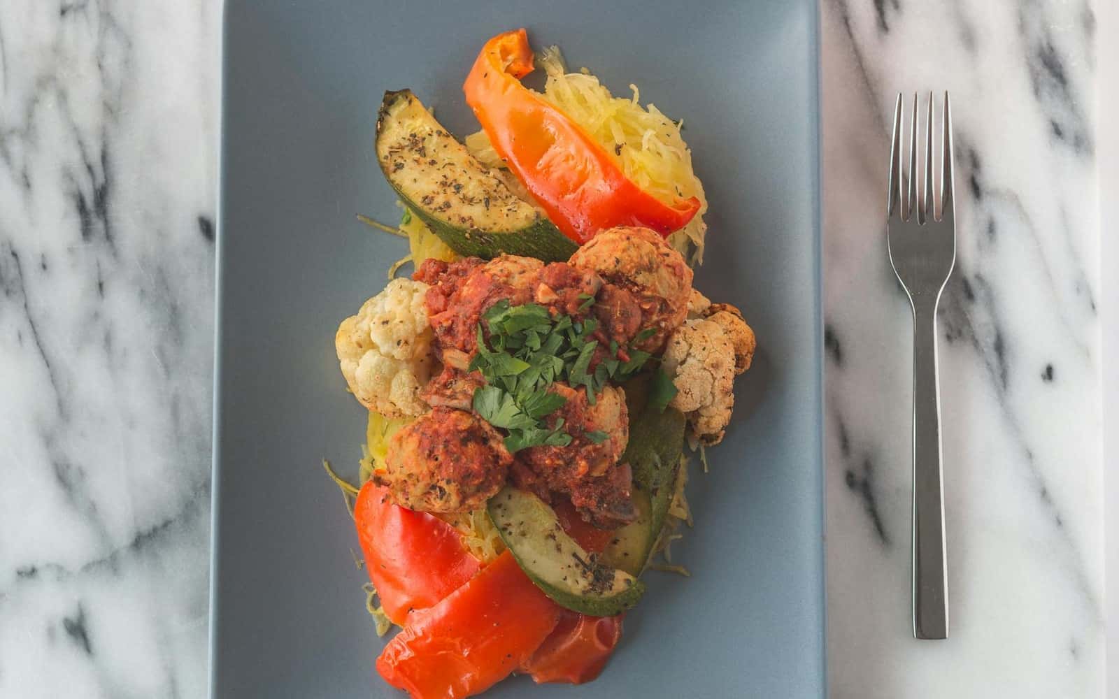 Spaghetti Squash Boats finished dish