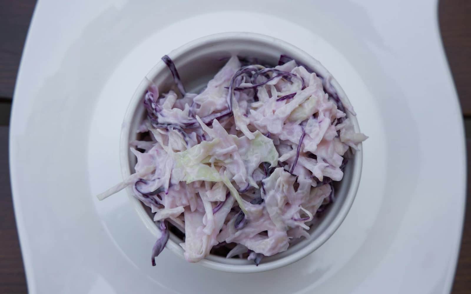 Classic Creamy Coleslaw finished dish