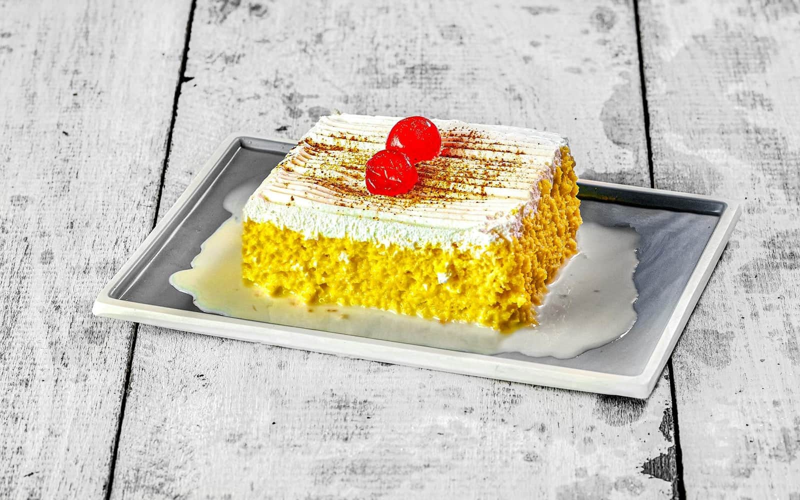Tres Leches Cake finished dish