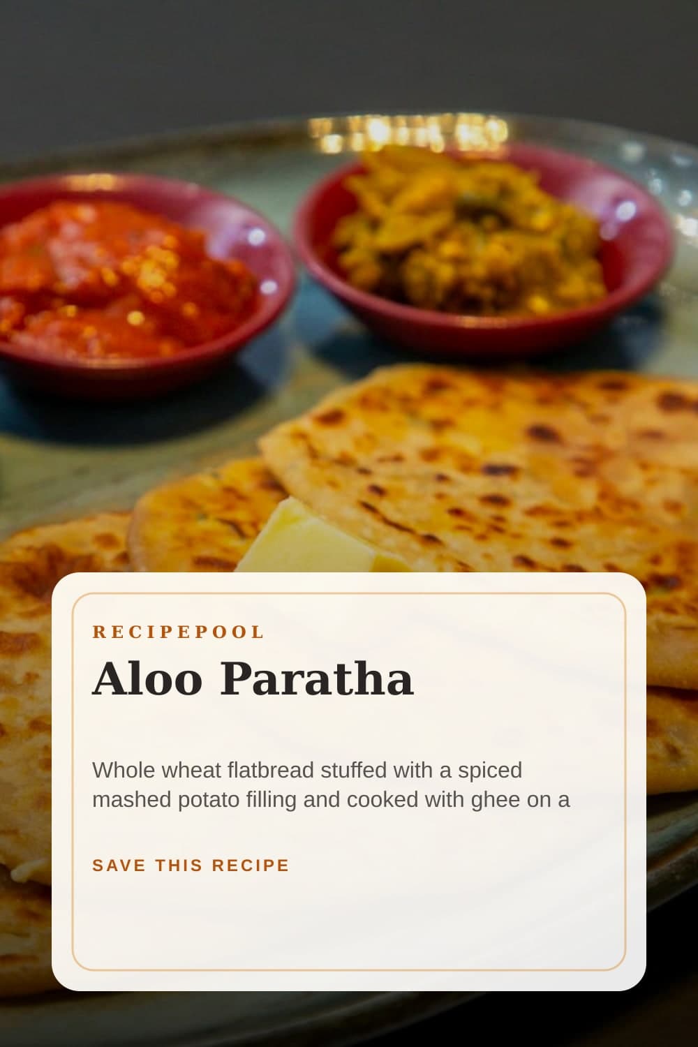 Pinterest image for Aloo Paratha