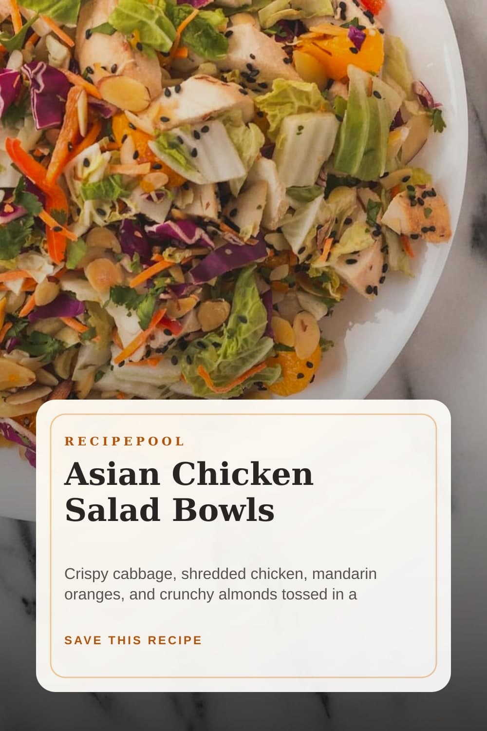 Pinterest image for Asian Chicken Salad Bowls