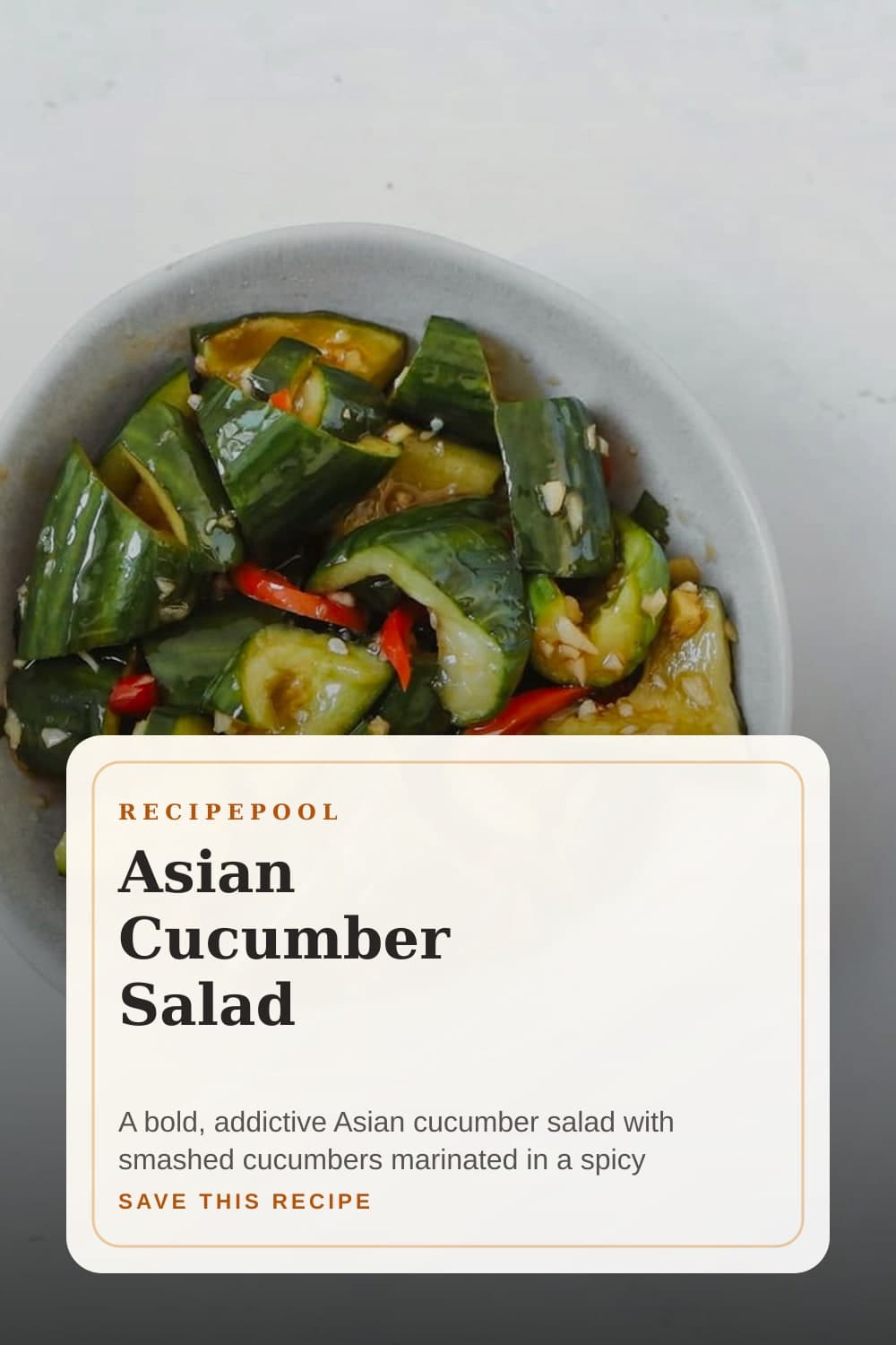 Pinterest image for Asian Cucumber Salad
