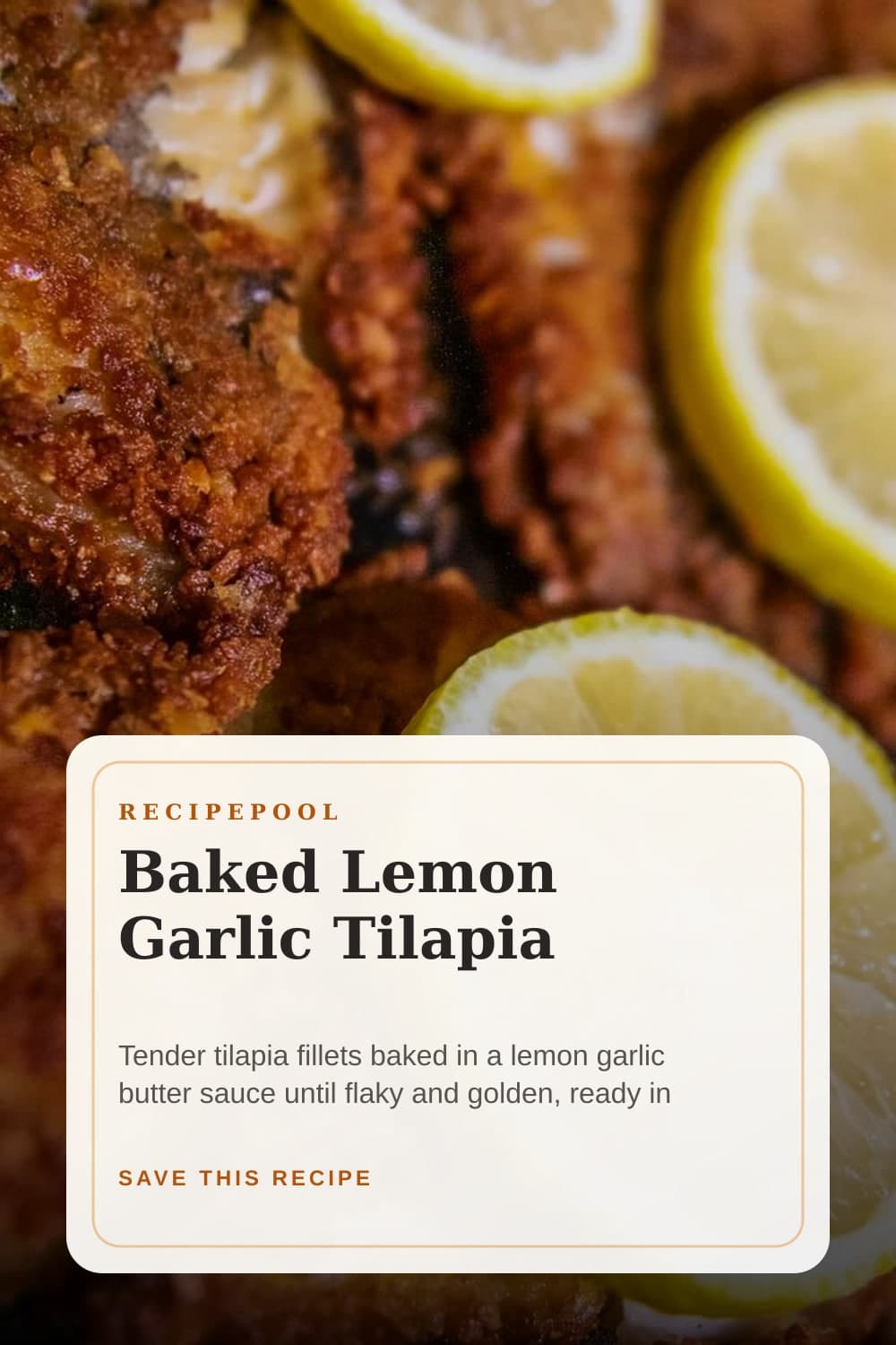 Pinterest image for Baked Lemon Garlic Tilapia
