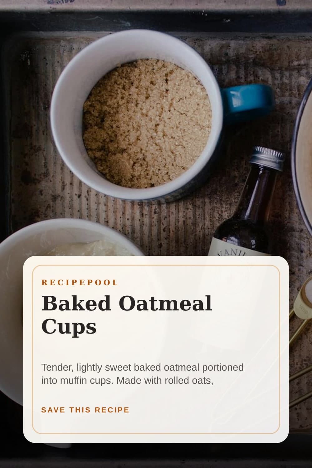 Pinterest image for Baked Oatmeal Cups
