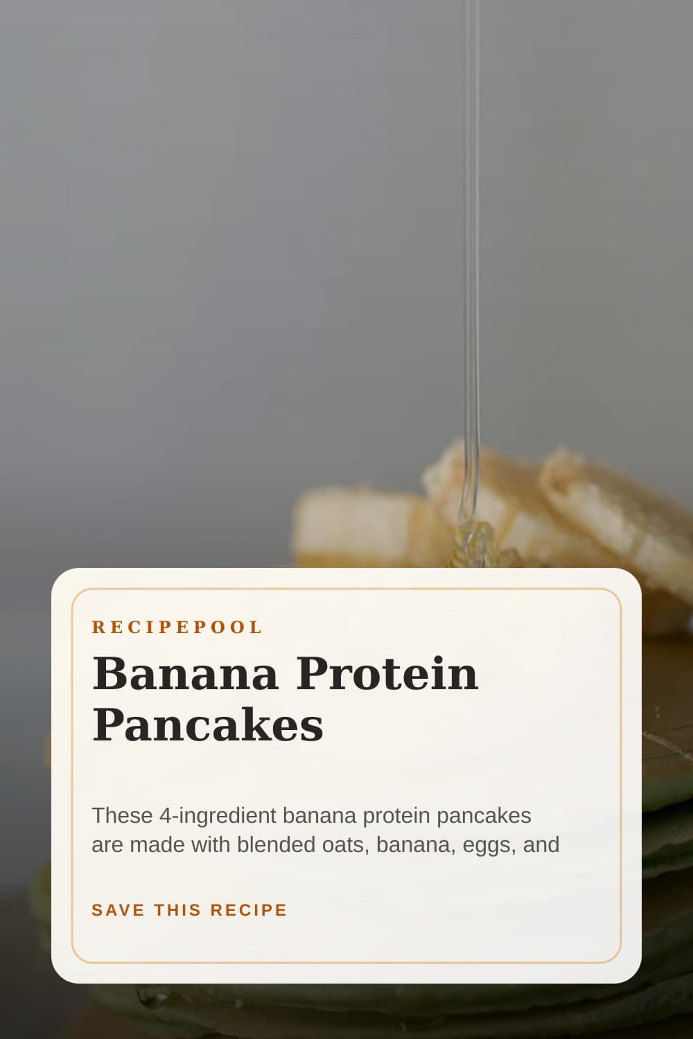 Pinterest image for Banana Protein Pancakes