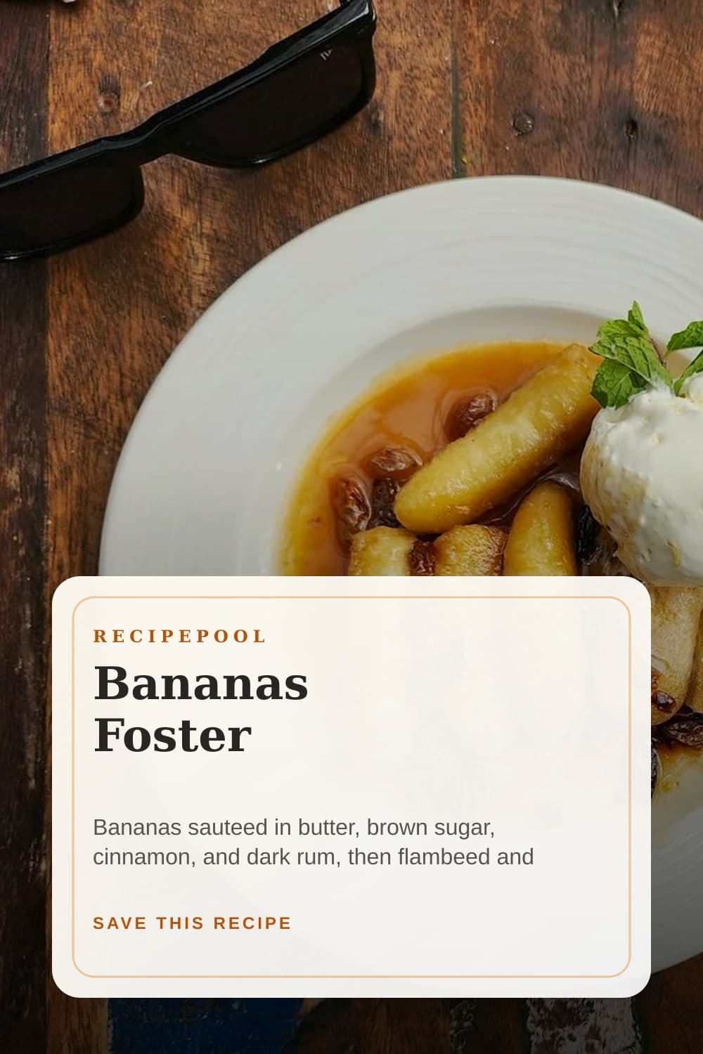 Pinterest image for Bananas Foster
