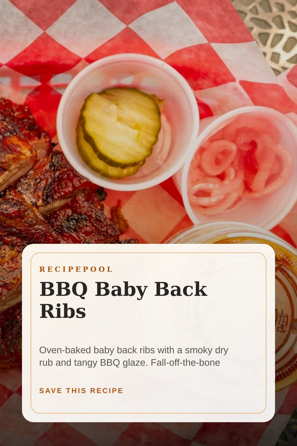 Pinterest image for BBQ Baby Back Ribs