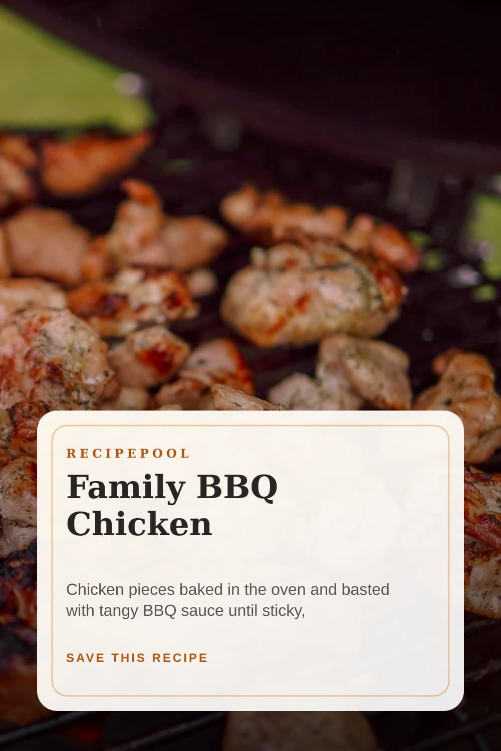 Pinterest image for Family BBQ Chicken