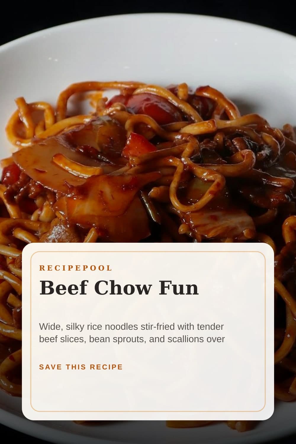 Pinterest image for Beef Chow Fun
