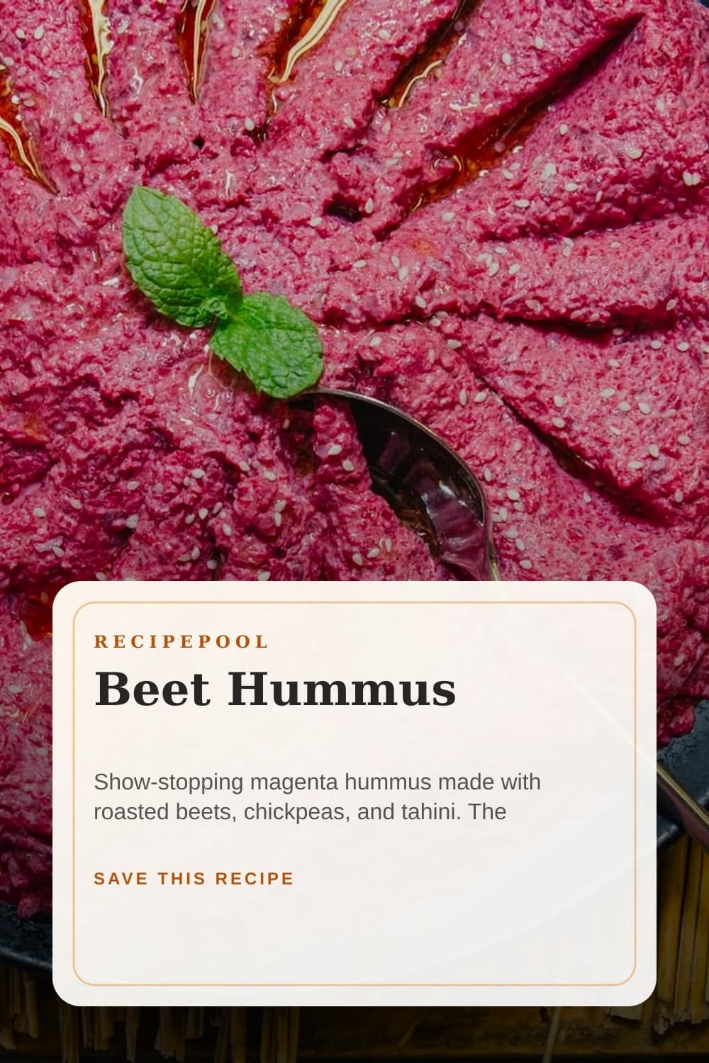 Pinterest image for Beet Hummus