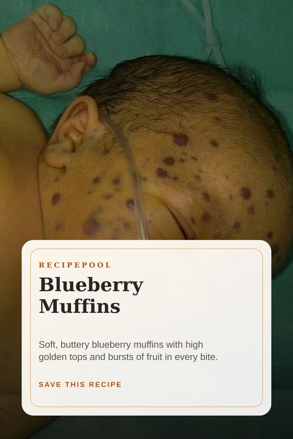 Pinterest image for Blueberry Muffins
