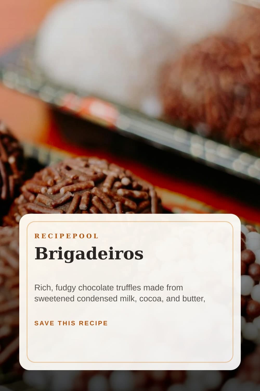Pinterest image for Chocolate Brigadeiros