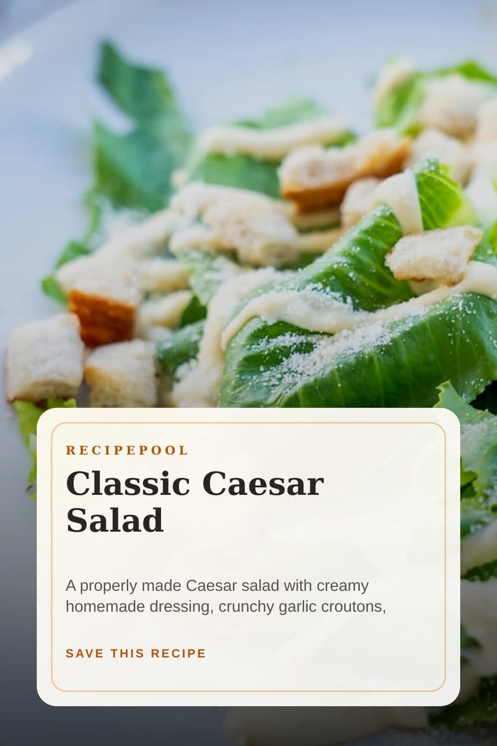 Pinterest image for Classic Caesar Salad