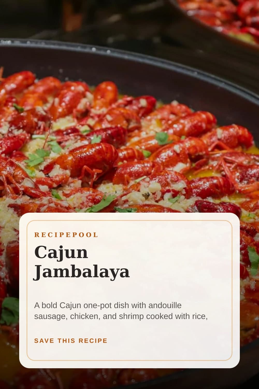 Pinterest image for Cajun Jambalaya