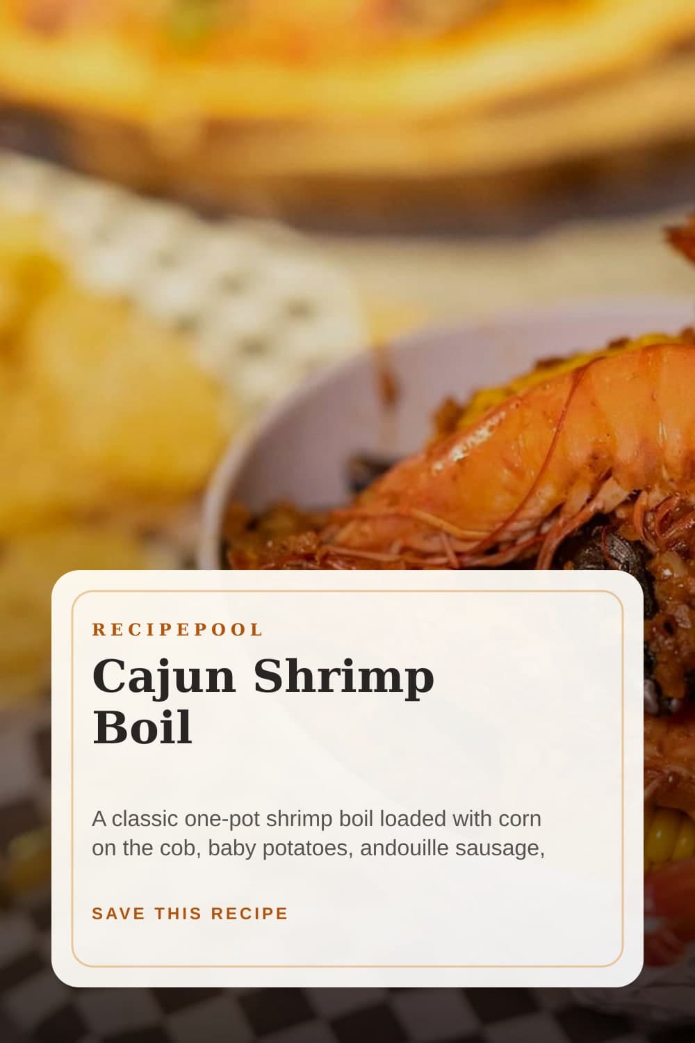 Pinterest image for Cajun Shrimp Boil