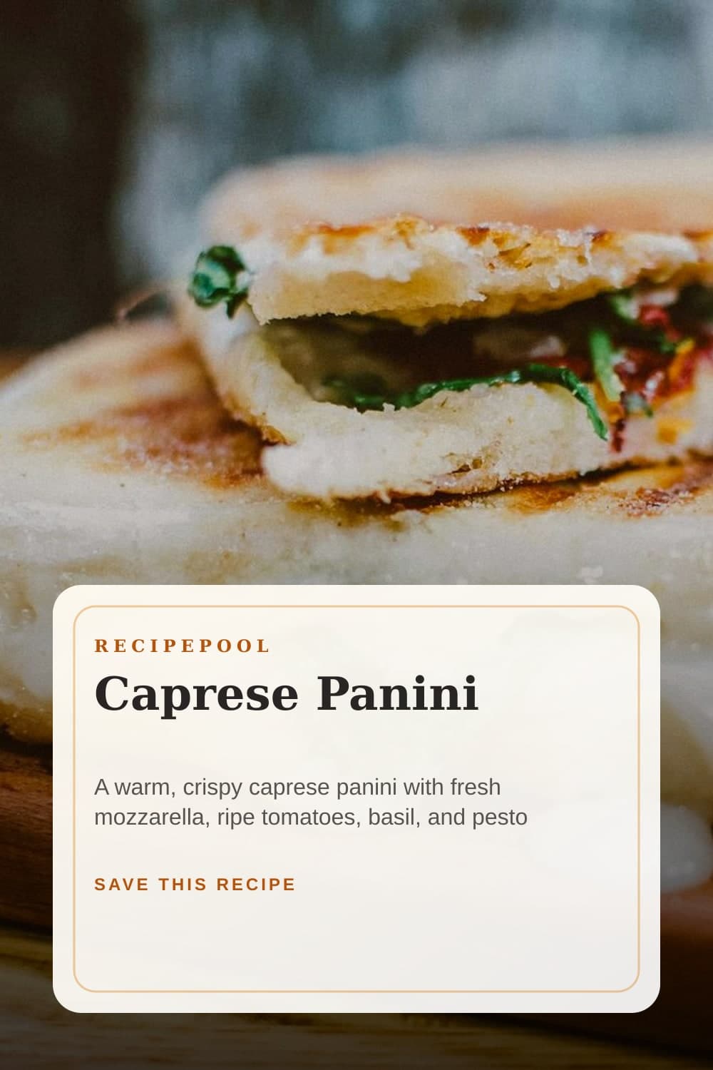 Pinterest image for Caprese Panini