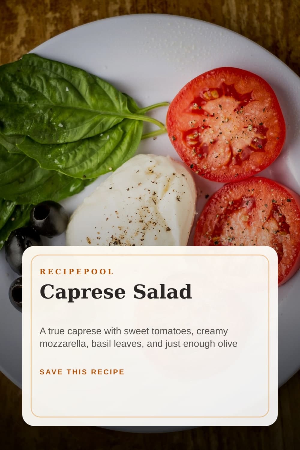 Pinterest image for Caprese Salad