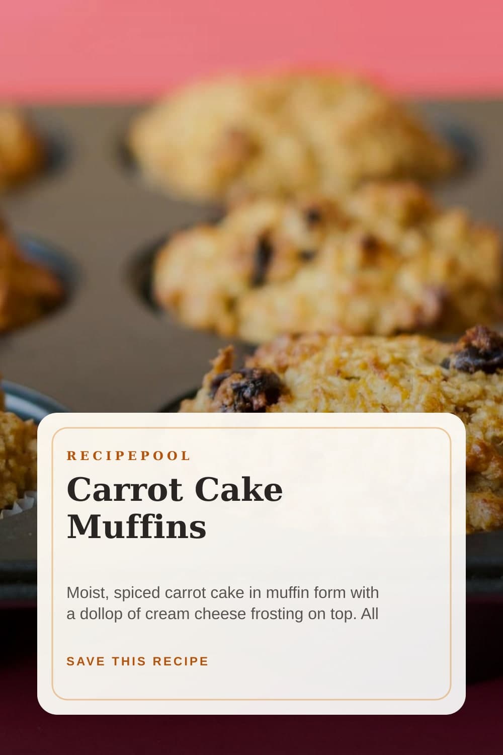 Pinterest image for Carrot Cake Muffins