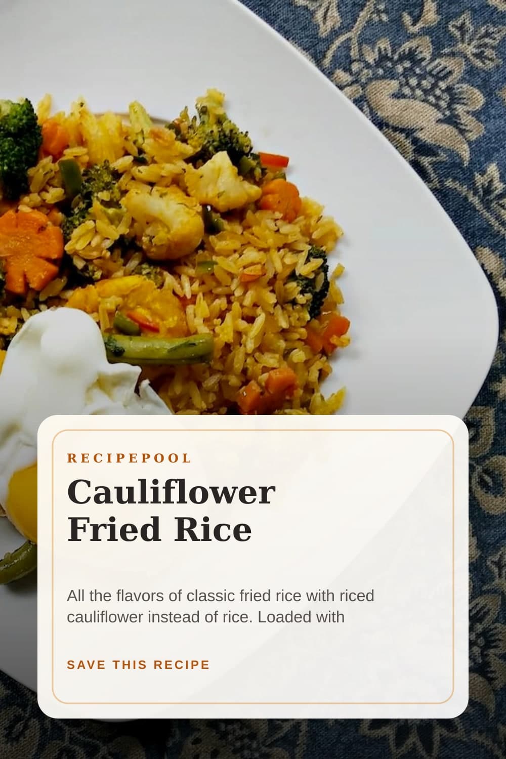 Pinterest image for Cauliflower Fried Rice