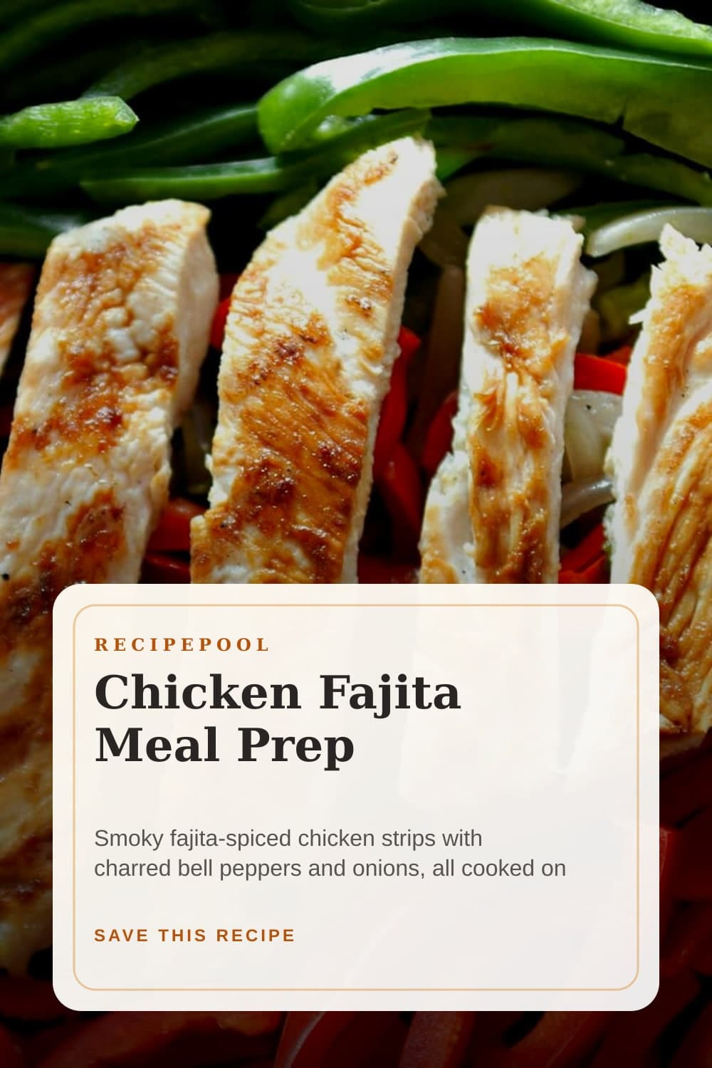Pinterest image for Chicken Fajita Meal Prep
