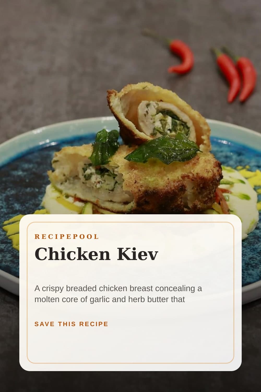 Pinterest image for Chicken Kiev