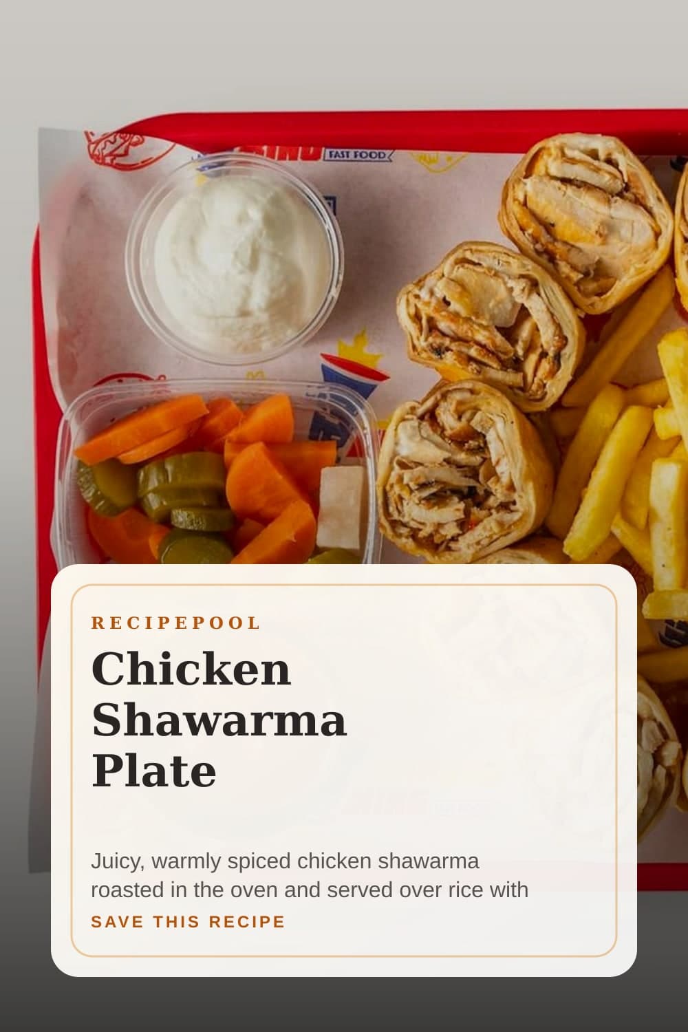 Pinterest image for Chicken Shawarma Plate