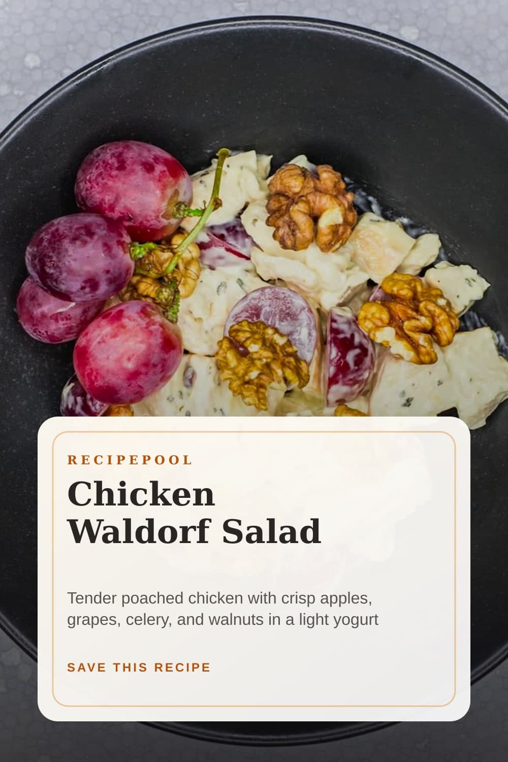 Pinterest image for Chicken Waldorf Salad