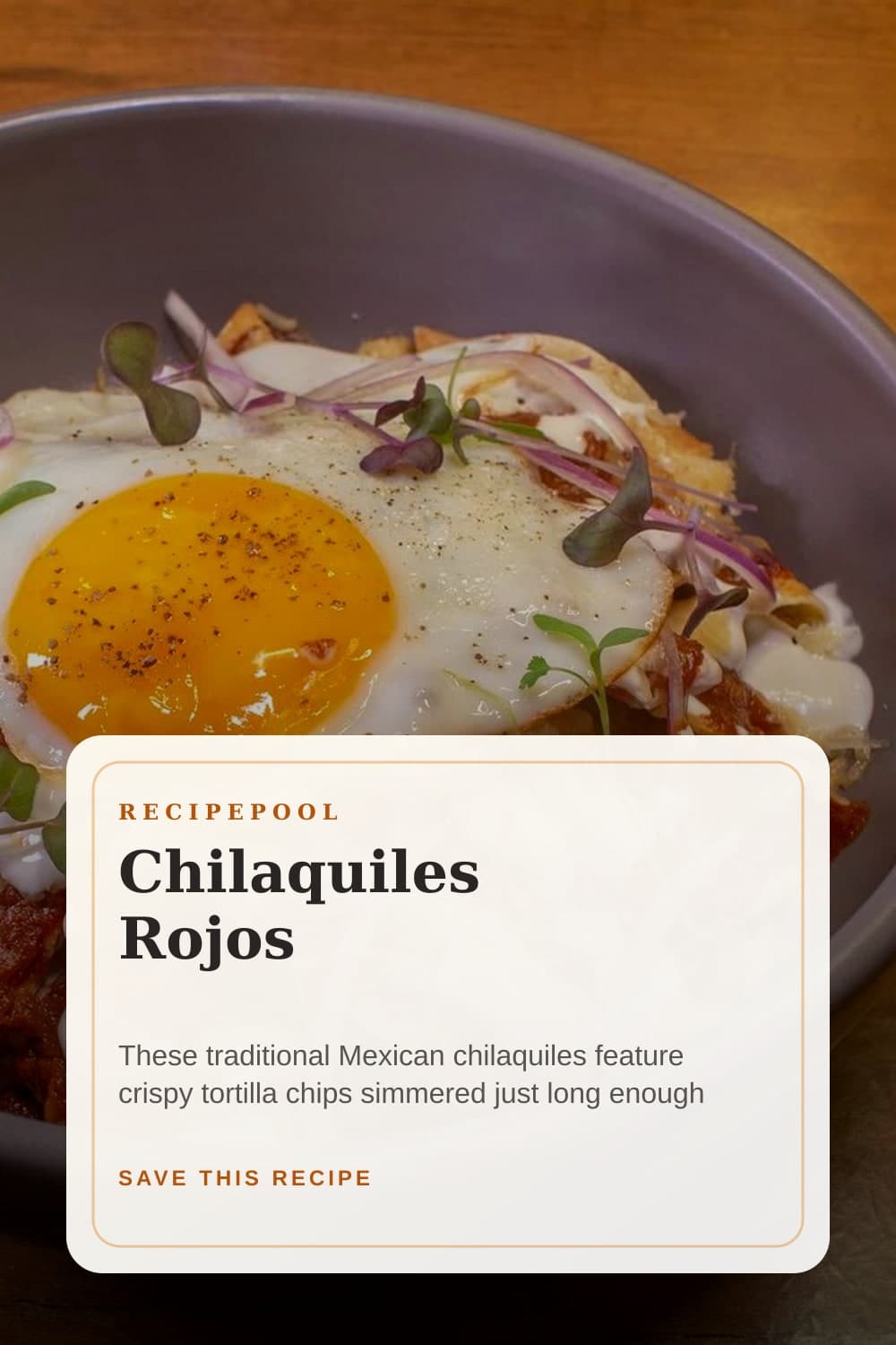 Pinterest image for Chilaquiles Rojos
