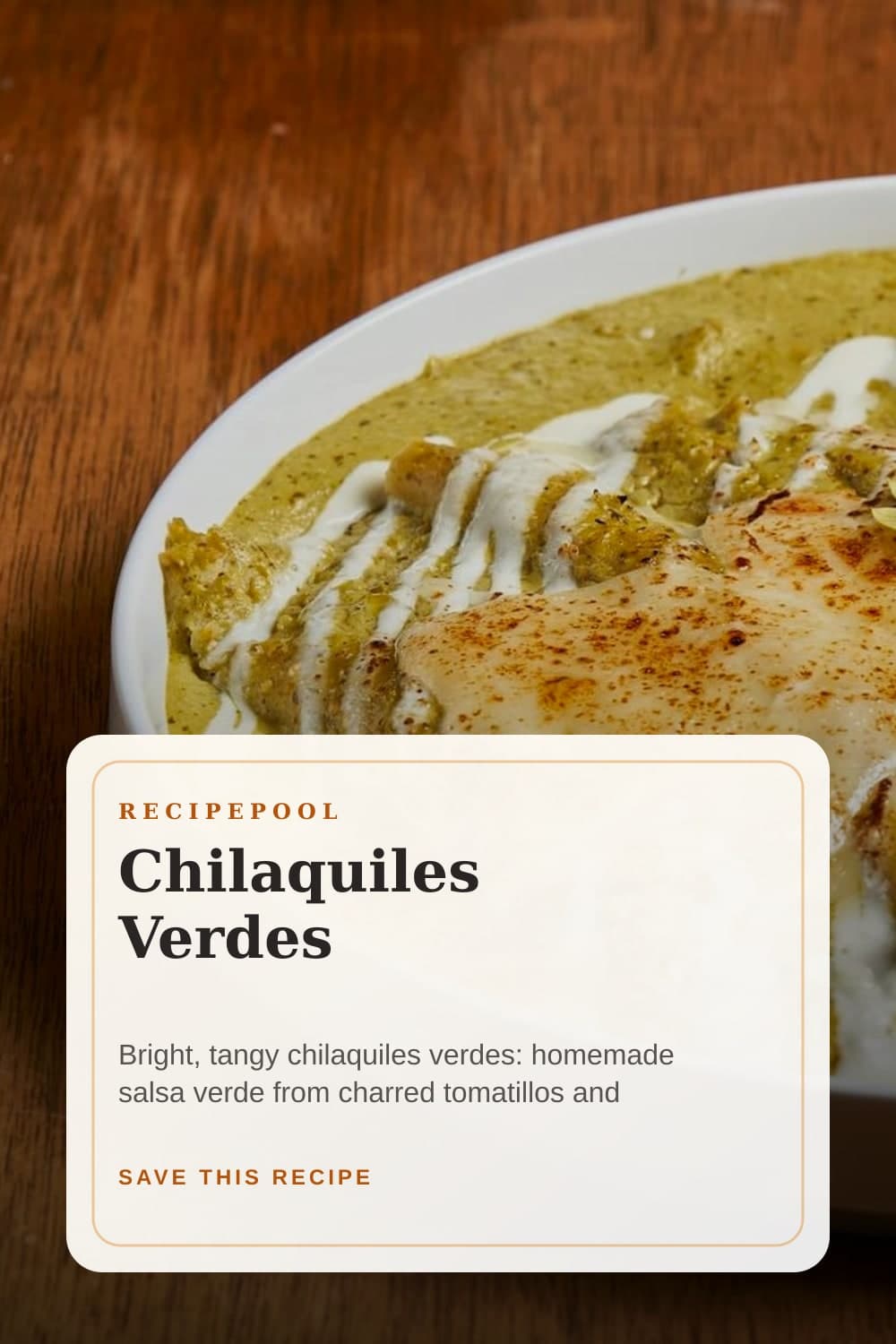 Pinterest image for Chilaquiles Verdes