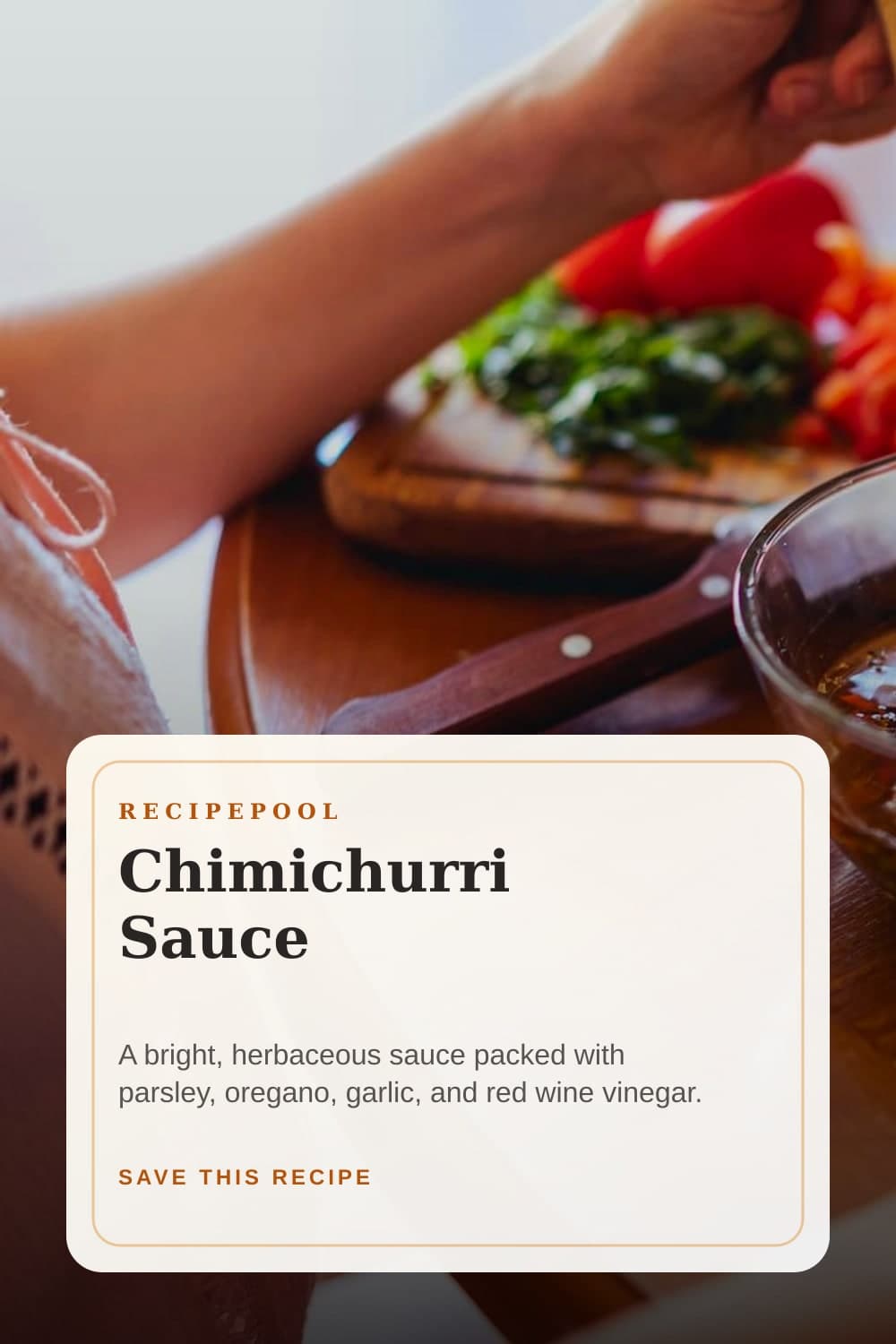 Pinterest image for Chimichurri Sauce