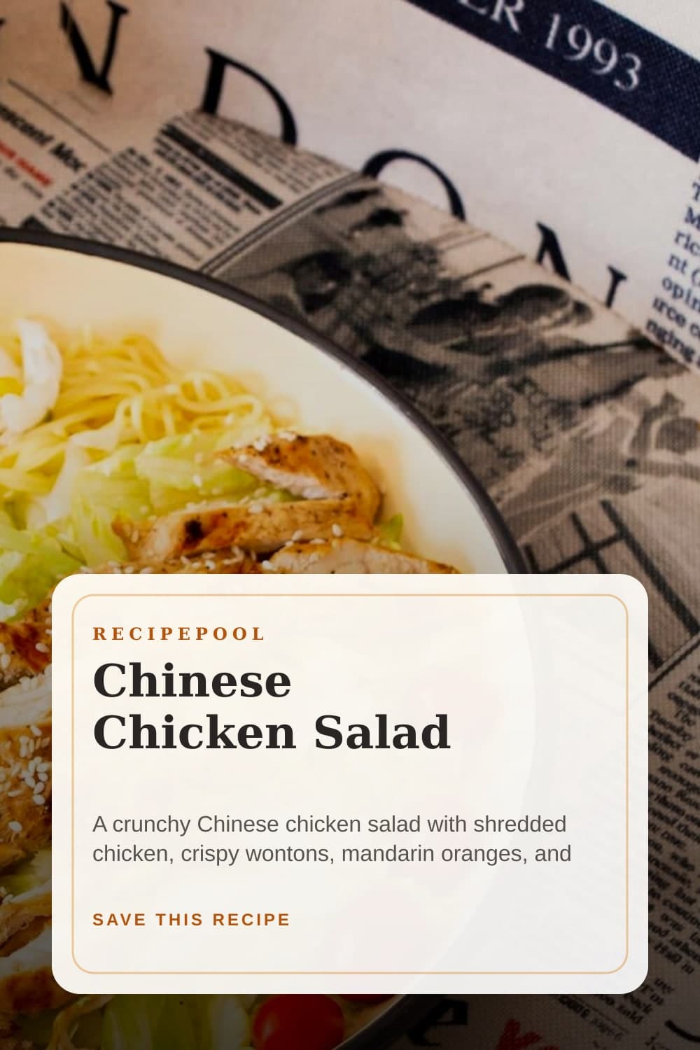 Pinterest image for Chinese Chicken Salad