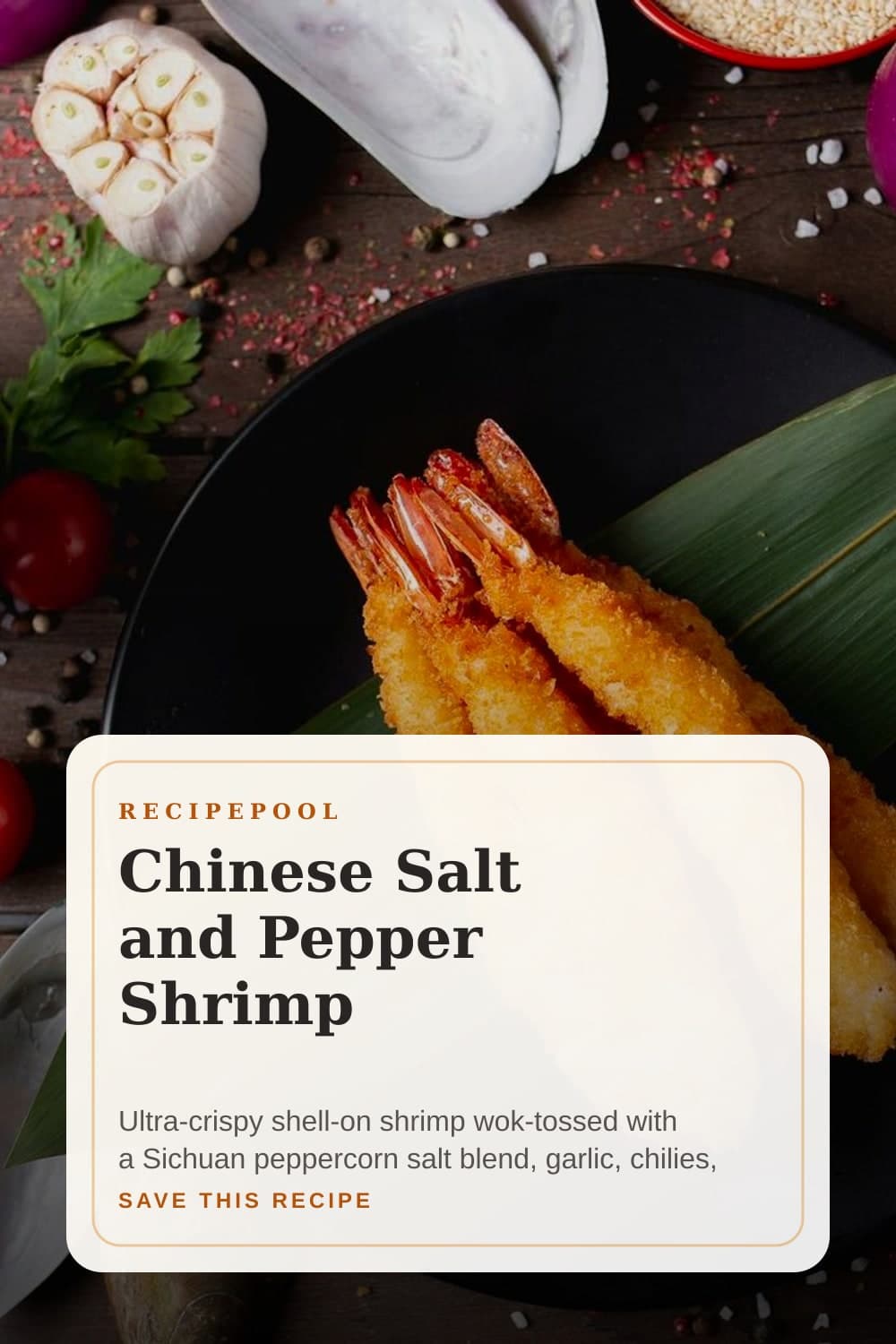 Pinterest image for Chinese Salt and Pepper Shrimp