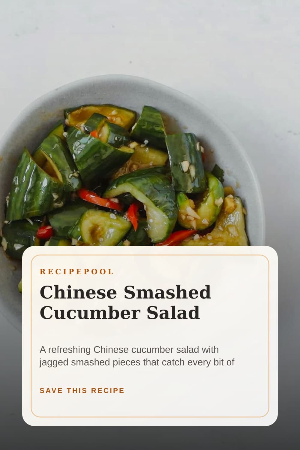 Pinterest image for Chinese Smashed Cucumber Salad