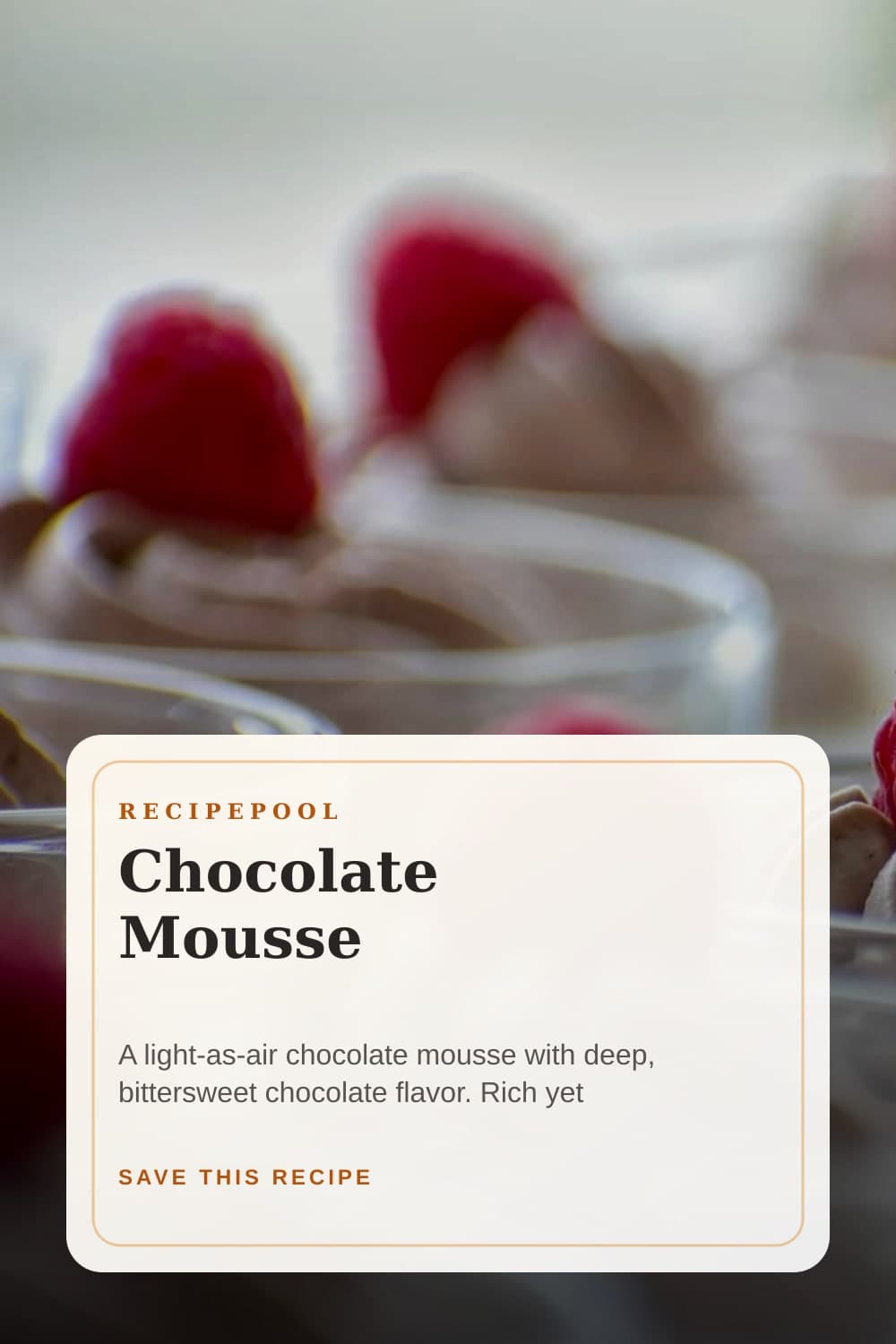 Pinterest image for Chocolate Mousse