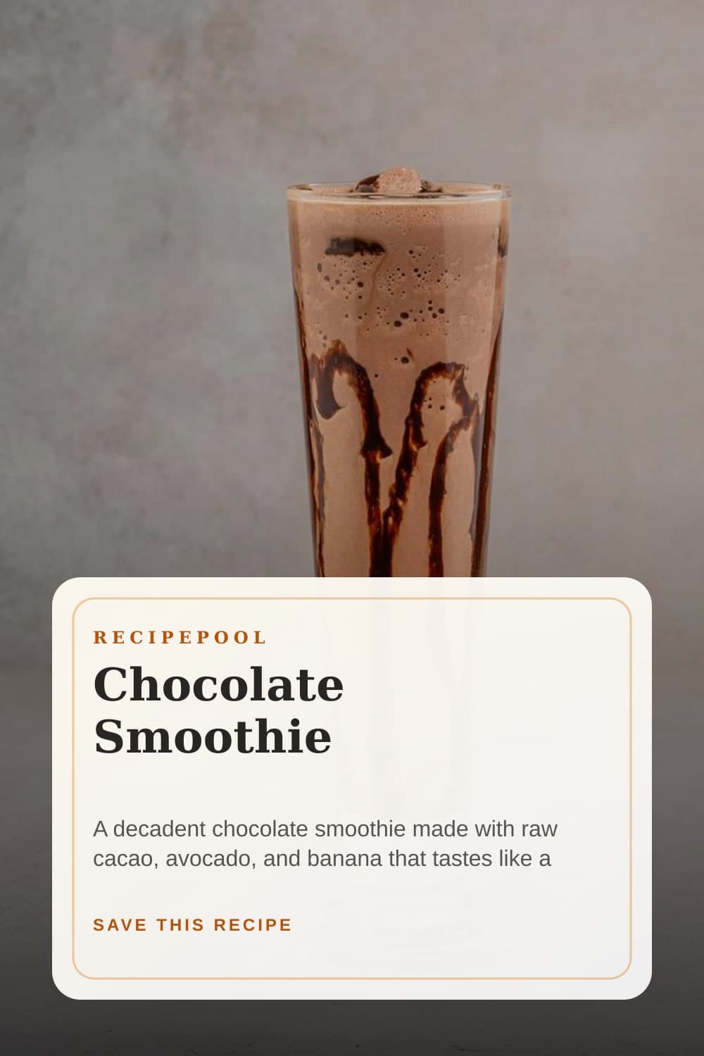 Pinterest image for Chocolate Smoothie