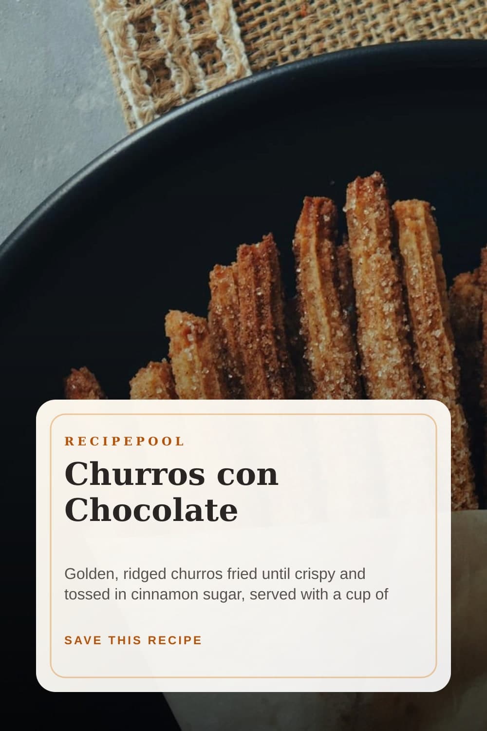 Pinterest image for Churros con Chocolate