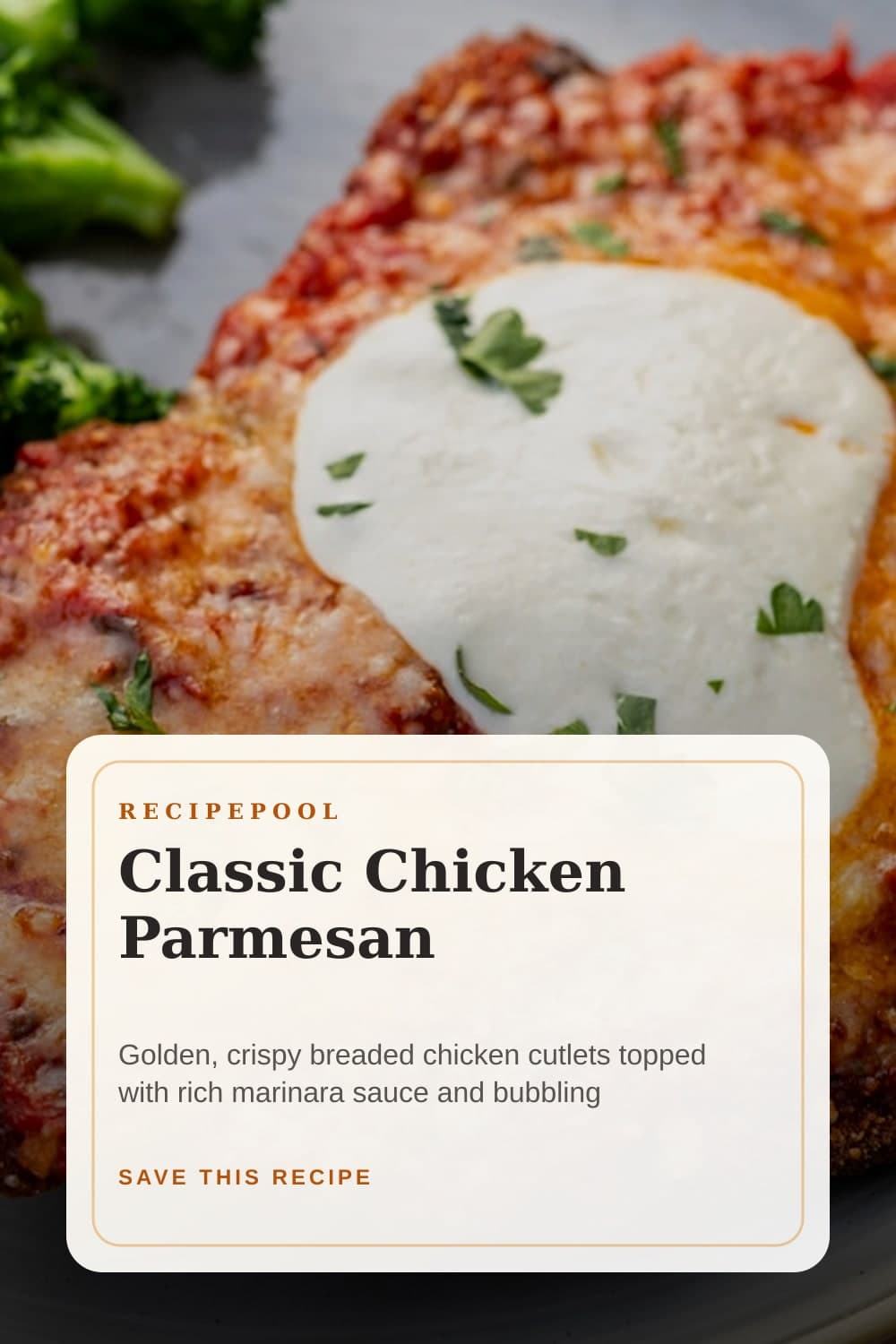 Pinterest image for Classic Chicken Parmesan