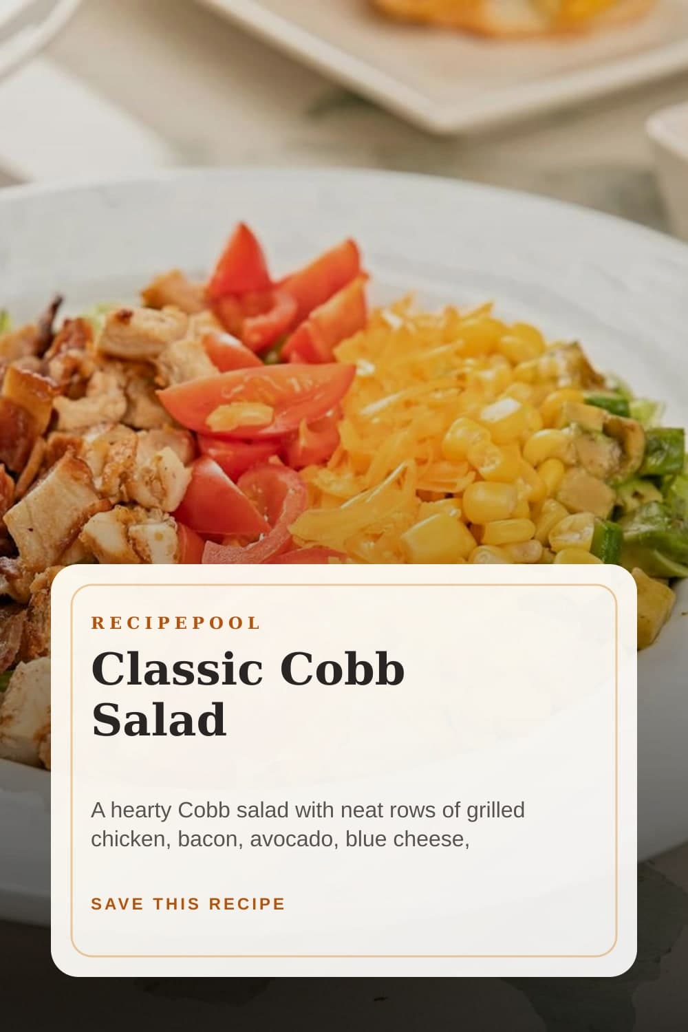 Pinterest image for Classic Cobb Salad