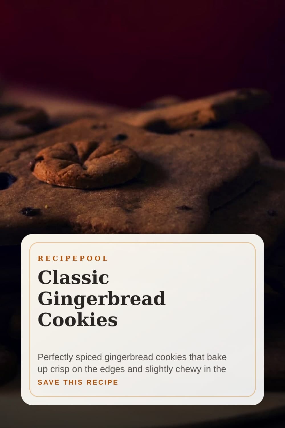 Pinterest image for Classic Gingerbread Cookies