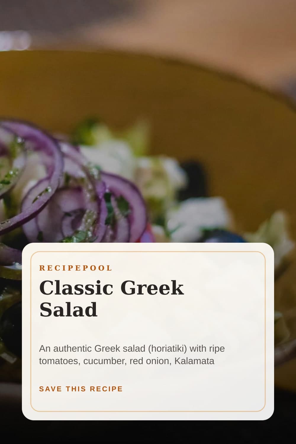 Pinterest image for Classic Greek Salad