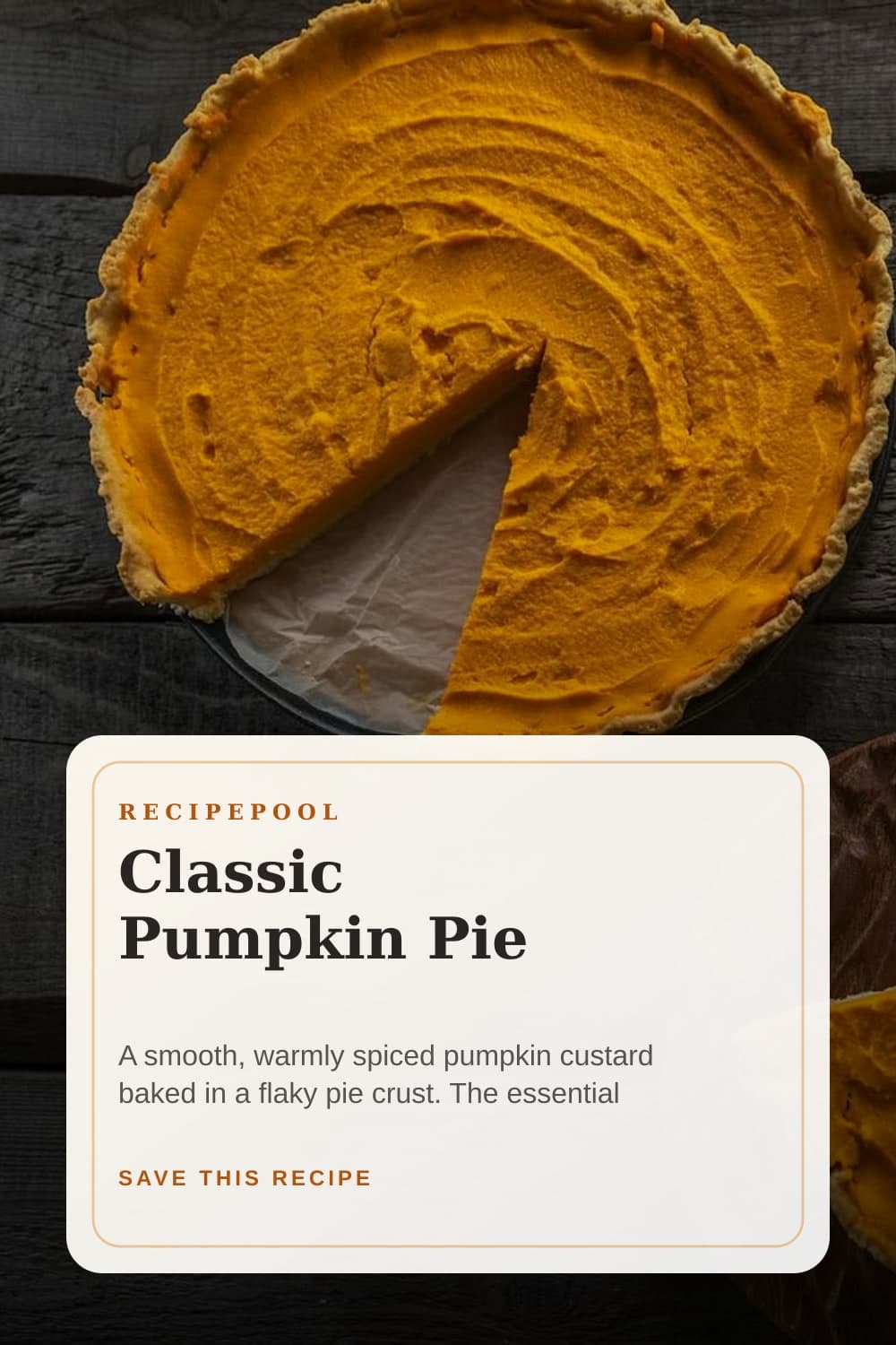 Pinterest image for Classic Pumpkin Pie