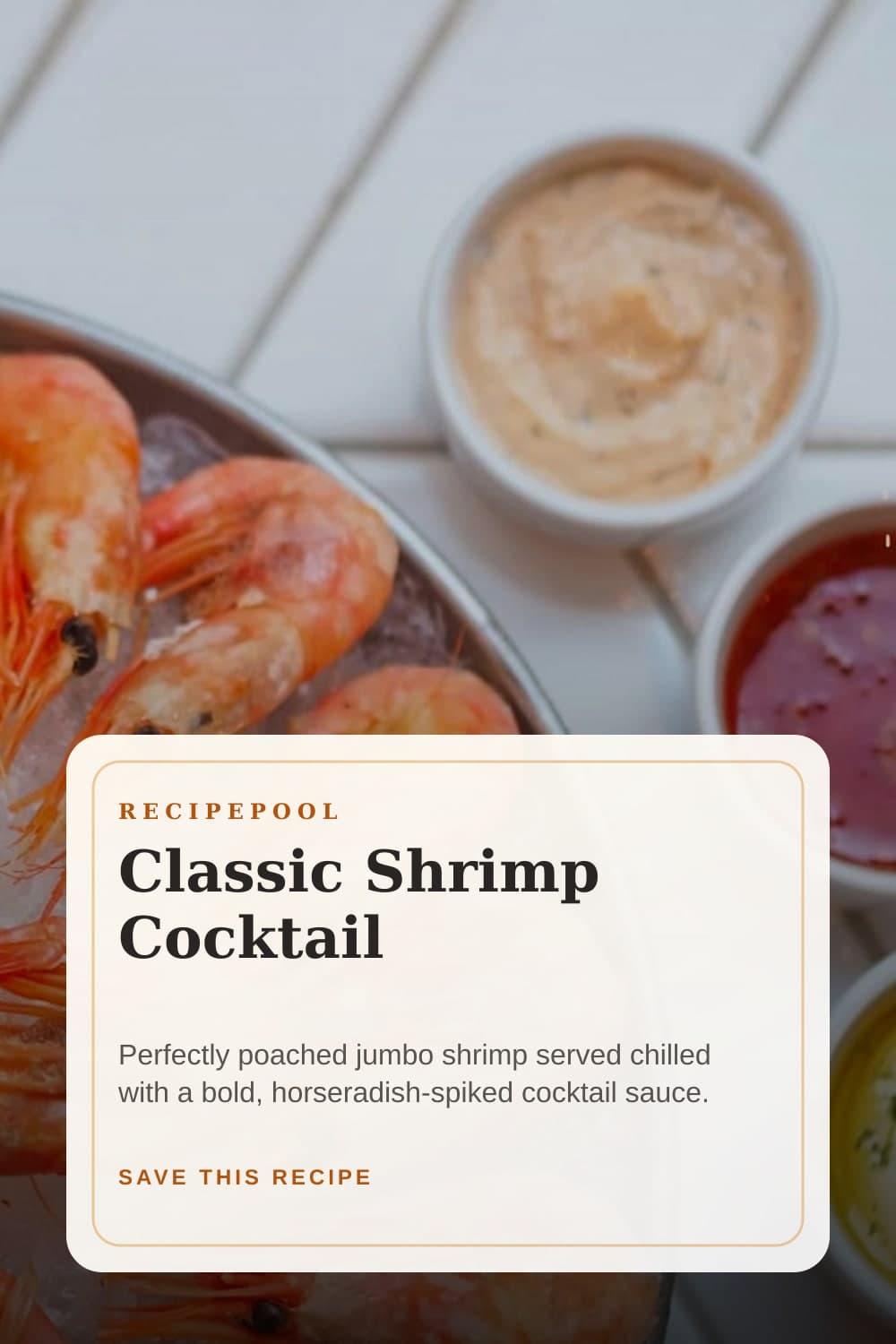 Pinterest image for Classic Shrimp Cocktail