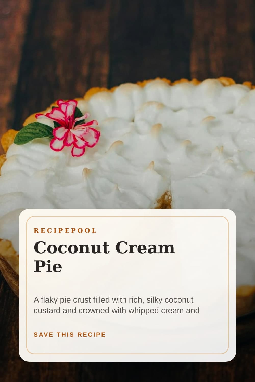 Pinterest image for Coconut Cream Pie