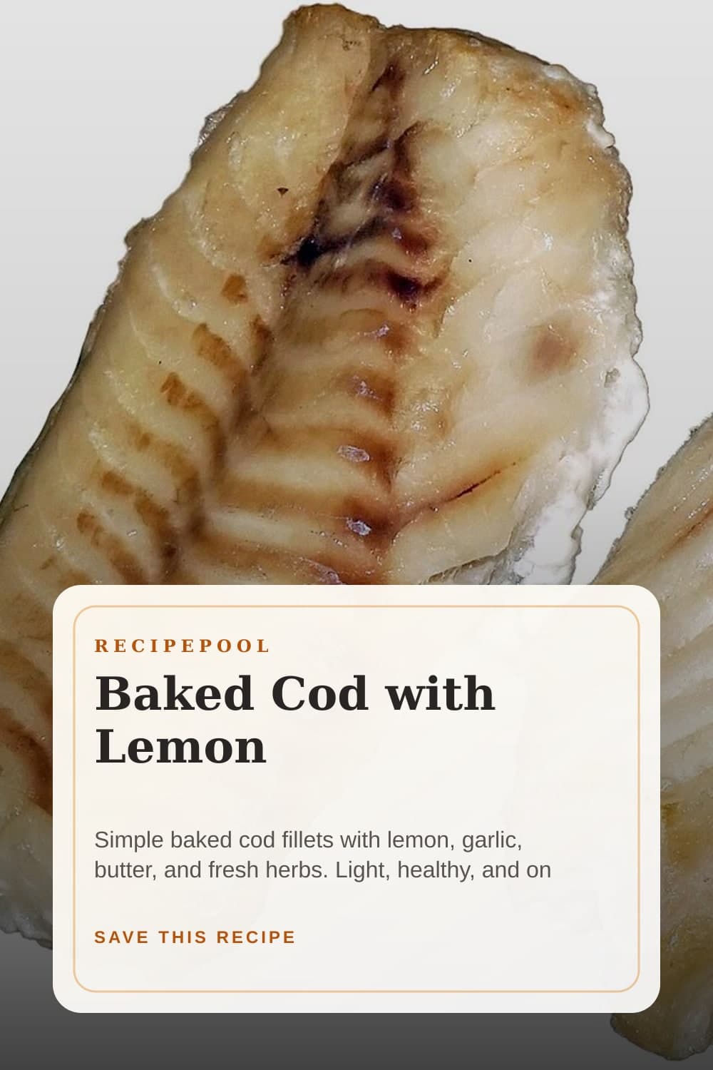 Pinterest image for Baked Cod with Lemon