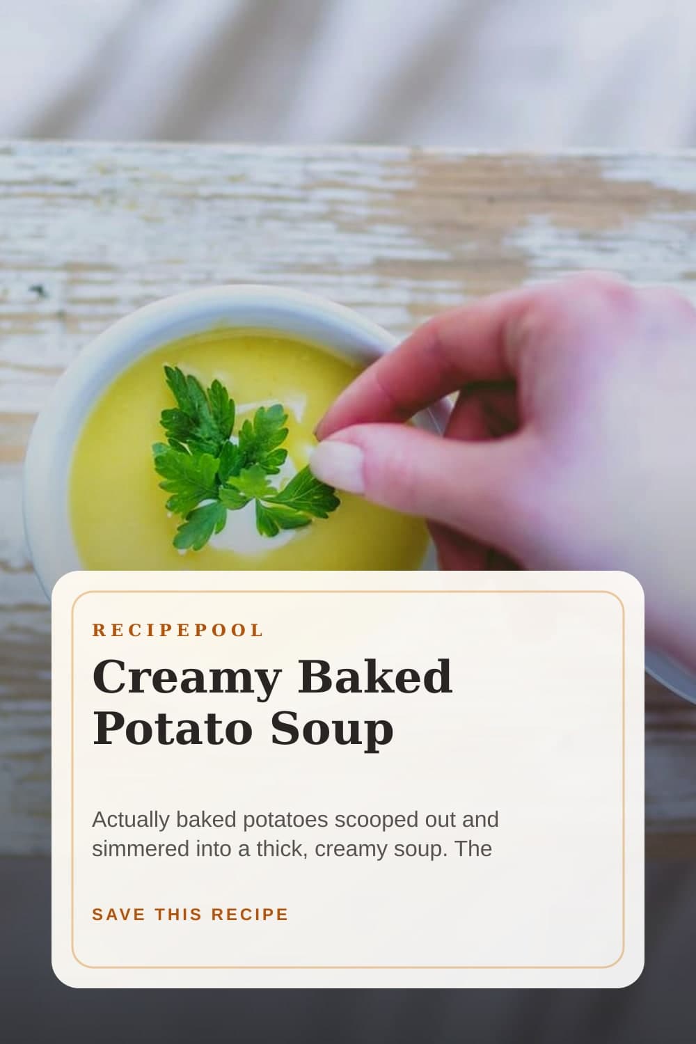 Pinterest image for Creamy Baked Potato Soup