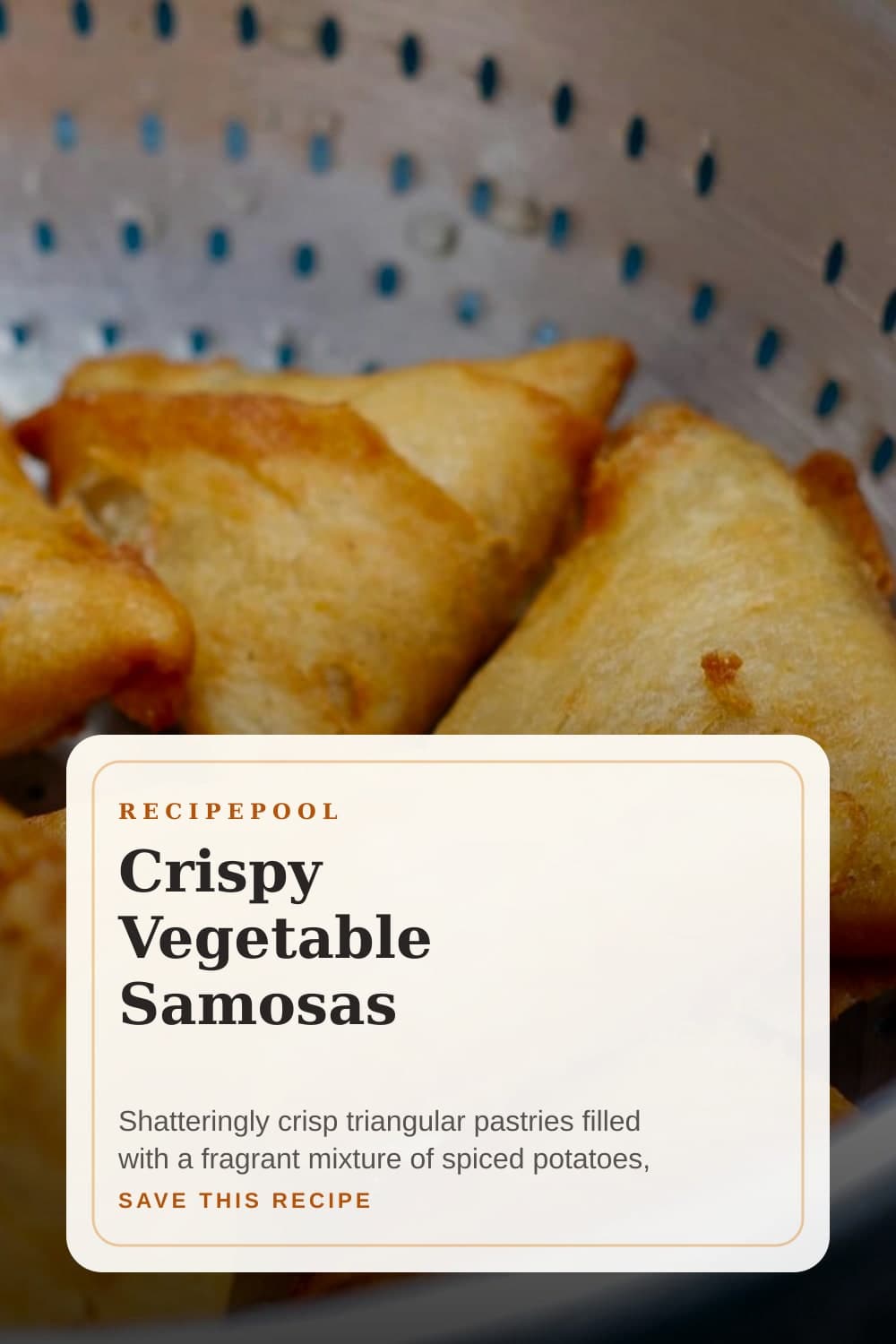 Pinterest image for Crispy Vegetable Samosas