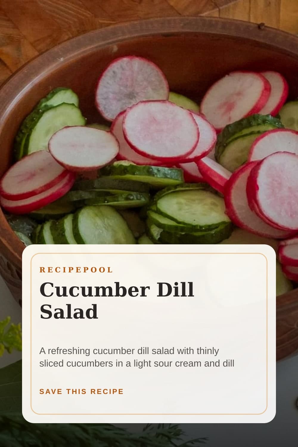 Pinterest image for Cucumber Dill Salad