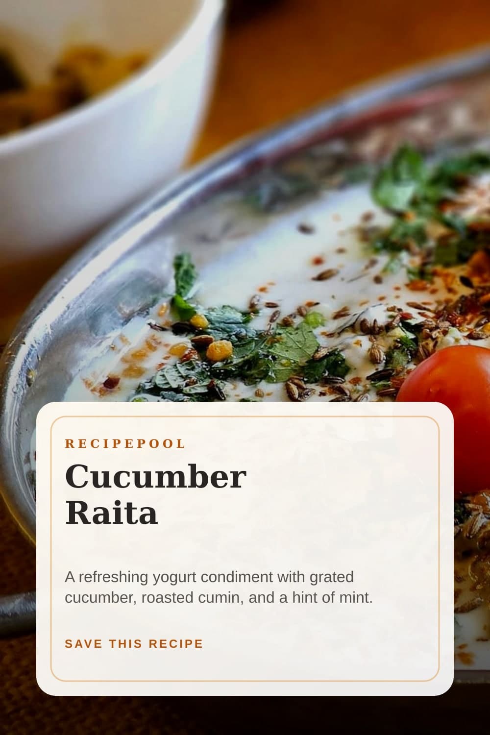 Pinterest image for Cucumber Raita