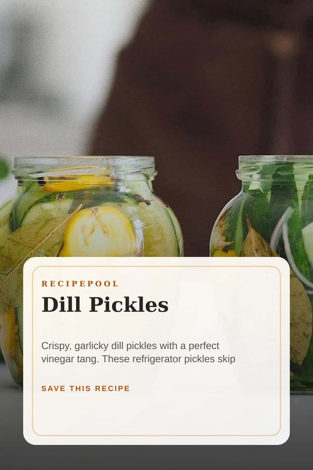 Pinterest image for Dill Pickles